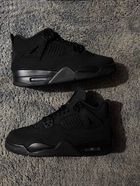 Air Jordan Retro 4 (GS) Black/Black-LT Graphite Black Cats 2025